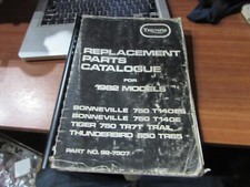 1982 TRIUMPH BONNEVILLE 750 T140ES TIGER TR7T TR6 REPLACEMENT PARTS CATALOGUE