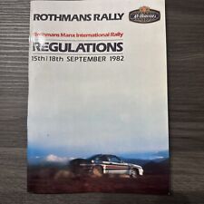 1982 ROTHMANS Manx International Rally Regulations Booklet And Entry Forms