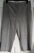 Saloos Size 20 Light Grey Pin Stripe Cropped Trousers