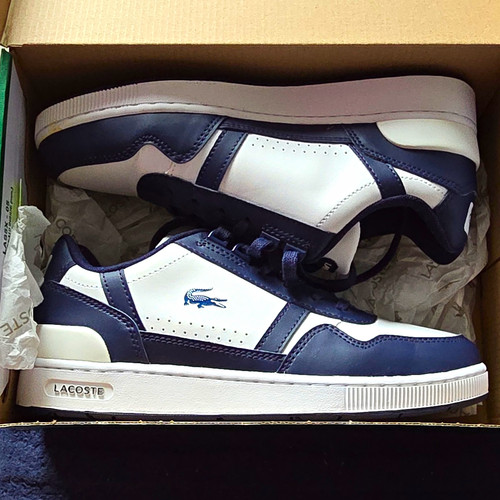 Lacoste clip white navy - t-clip, white/navy