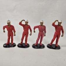 4x Britains Autoway Road Construction Worker Workman Mini Figure Lot