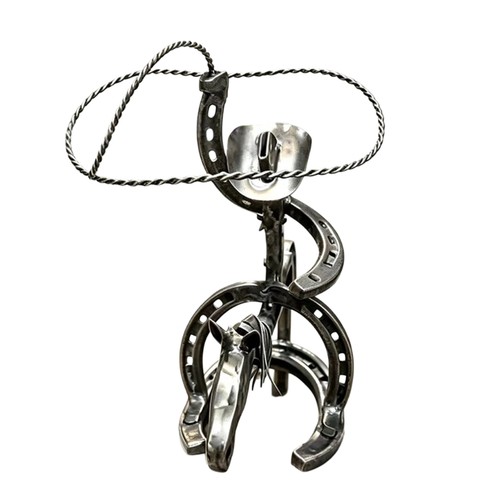 Handcrafted iron cowboy horse - handcrafted,