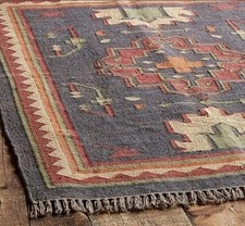 Kilim Dhurrie Wool Jute Rug