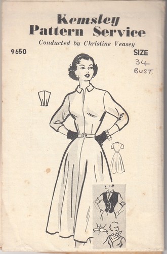 Sewing pattern 50s dress - dress, &