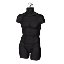Male Hanging Body Form Full Retail Mannequin BLACK, WHITE