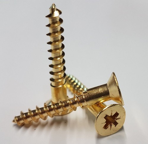 Solid brass countersunk - brass, screw