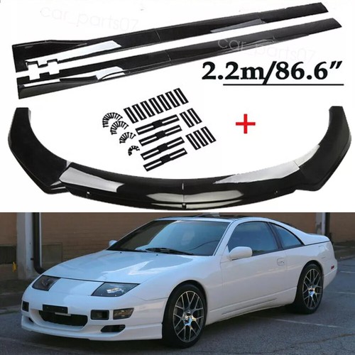 Gloss black front bumper lip - gloss,