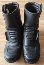 Hein Gericke Black Motorcycle Boots - UK Size 3.5 - Good Used Condition 