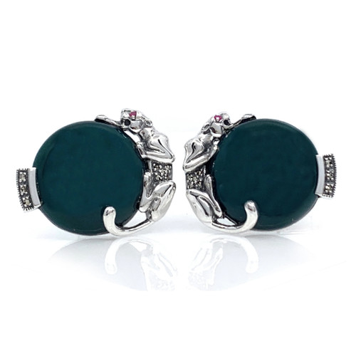 Panther cufflinks sterling - panther,