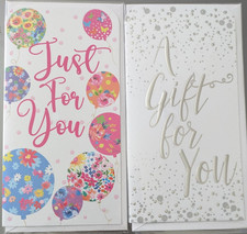 2 x MONEY WALLETS GIFT CARD VOUCHER CASH ENVELOPE Adult Birthday Male Female new