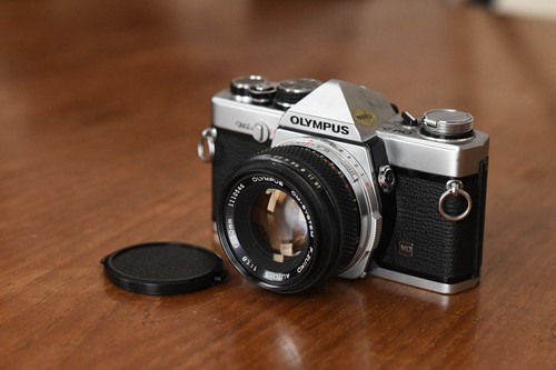 Olympus silver 35mm slr - silver,