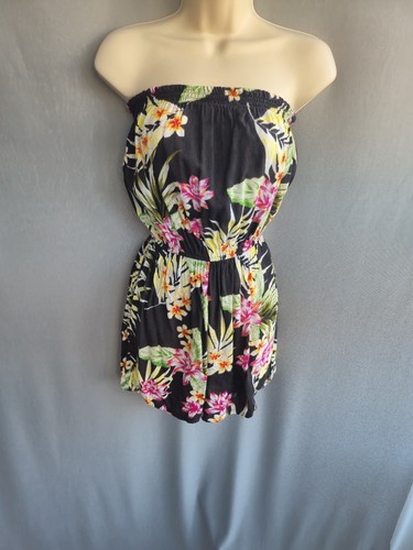 Strapless floral playsuit - strapless,