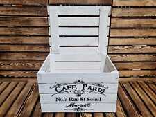 CAFE PARIS RUSTIC VINTAGE WOODEN APPLE  BOXES CRATES  - FOR MAN CAVE / SHE SHED