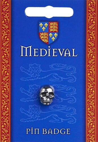 Medieval skull silver pewter - skull,