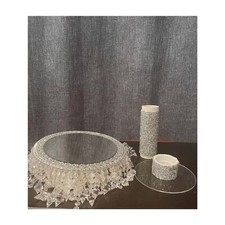 8inch Round Cake Stand| Crystal Cascading Cake Stand