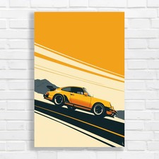 Retro Sports Car Canvas Print