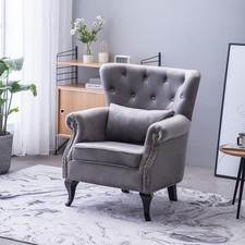 Scalloped Wing Back Chair