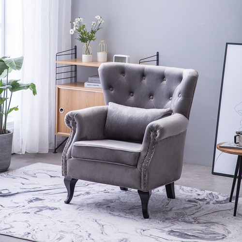 Scalloped wing back chair - wing,