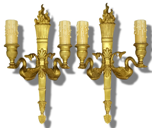Large pair wall sconces - pair,