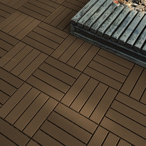 11x decking tiles garden patio - decking,