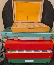 4 boxes carry cases holders