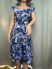 Hearts & Roses Women's Floral Dress Vintage Style, Size 14