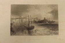 1800 B/W PRINT BROADSTAIRS KENT 19CM X 14CM P1822