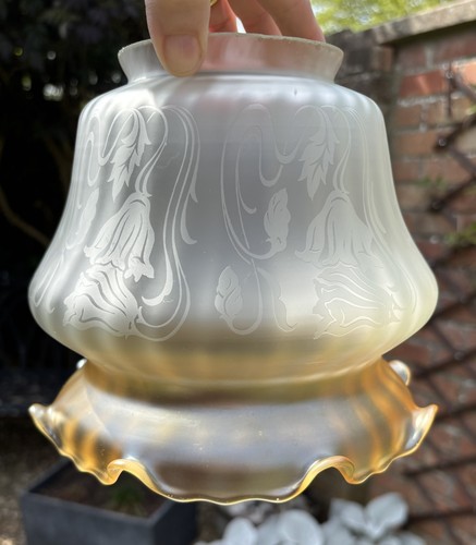 Antique glass gas - gas, shade