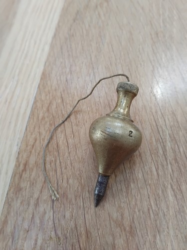 Vintage brass plumb bob - no,