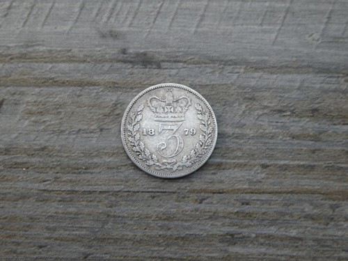 British 1879 silver coin - british,