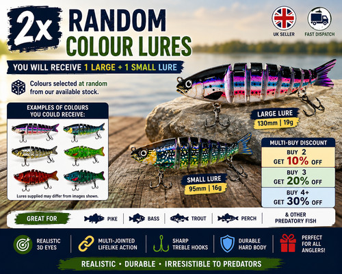 Jointed fishing lures large - 2x,