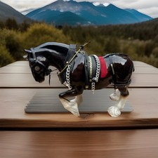 Vintage Ceramic Shire Horse with Harness