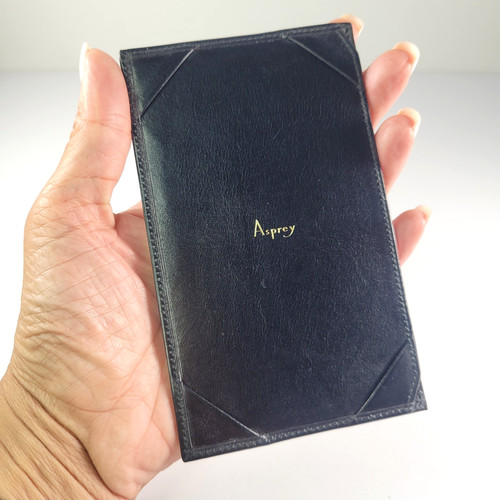 Vintage asprey black leather - asprey,