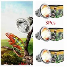 3Pcs UVA+UVB Heat Emitter Lamp Bulb for Pet Reptile Tortoise Light Heater