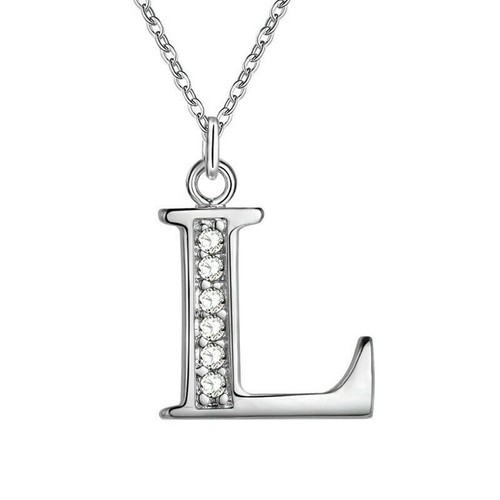 Letter crystal pendant - pendant, 925