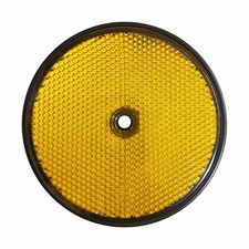 6 x SCREW ON AMBER REFLECTORS