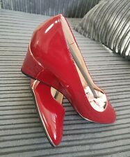 Dorothy Perkins Ladies core Courts RED Patent Shoes Size Uk 4