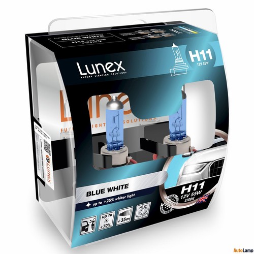 H11 lunex blue white 3700k - 2x,