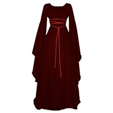Womens Renaissance Medieval Fancy Dress Halloween Gothic Witch Cosplay Costume