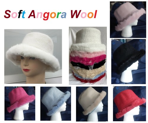 Ladies soft angora trilby