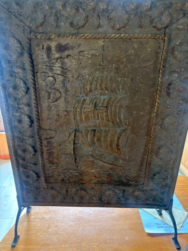 Vintage fire screen - vintage,