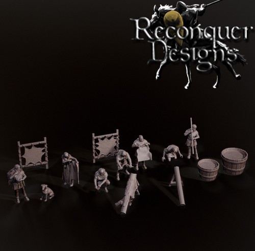 28mm medieval tanners - medieval,