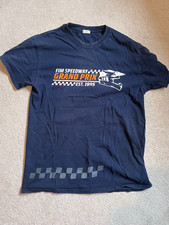 Gildan FIM Speedway 2018 Grand Prix Navy Blue T-Shrirt - UK Size Medium