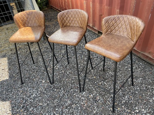 Brown faux leather set - faux, of