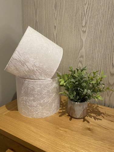 Handmade lampshade white - lampshade, in