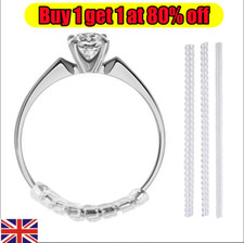 NEW 3/6pcs Ring Sizer Adjuster Insert Guard Tightener Reducer Resizing Fitter uk