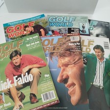15 Golf Magazines (Golf World and Golf Monthly) many Nick Faldo, Charley Hull ..