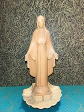 RARE Vintage Wall / Desktop 7" Brevettato Virgin Mary Holy Water Font Plastic 