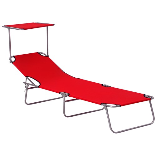 Outsunny folding sun - folding, lounger
