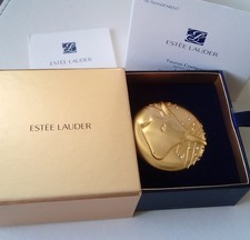 Vintage ESTÉE LAUDER Lucidity powder compact Zodiac boxed GOLDEN TAURUS 2013 